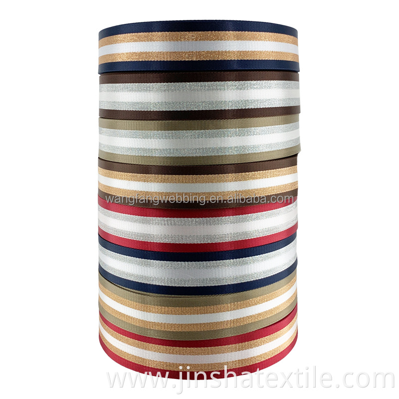 High quality 2-inch webbing belt with inter-color jacquard craftsmanship jacquard webbing custom